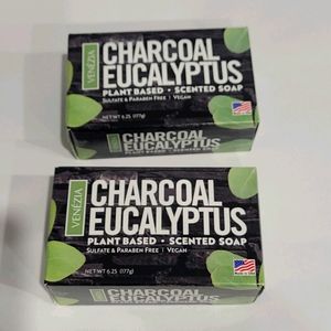Lot of 2 CHARCOAL EUCALYPTUS SOAP